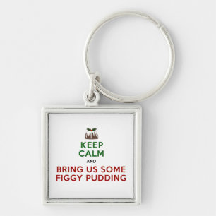 Keep Calm Figgy Pudding Key Ring