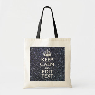 Keep Calm for Your Text on Midnight Style Tote Bag