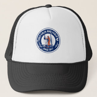 Keep Calm & Frack On.  Since 1947. Trucker Hat