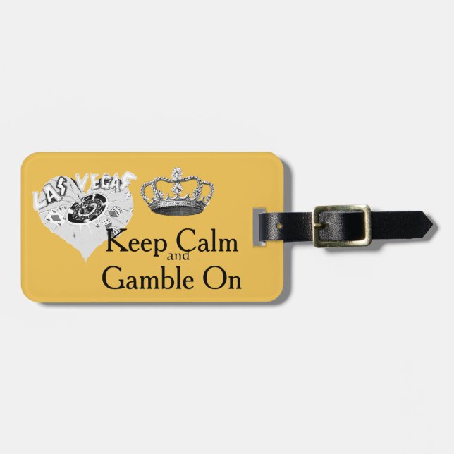 Keep Calm Gamble Las Vegas Luggage Tag (Front Horizontal)