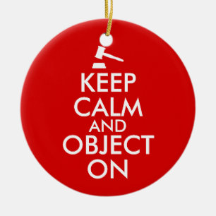 Keep Calm Gavel Ornament for Attorneys Judges Law