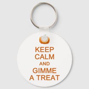 Keep Calm & Gimme A Treat key chain