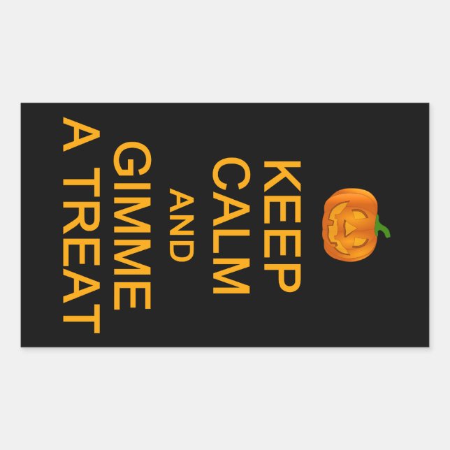 Keep Calm & Gimme a Treat stickers (Front)