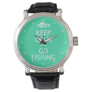 Keep Calm & Go Fishing custom watches
