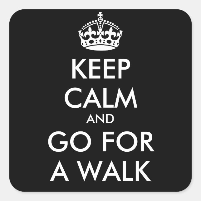 Keep Calm & GO FOR A WALK Sticker (Front)
