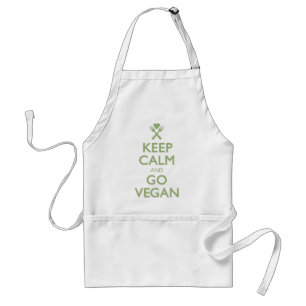 Keep Calm Go Vegan Standard Apron