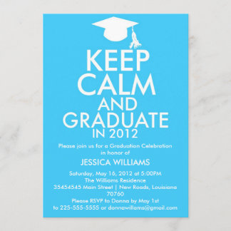 Keep Calm Graduation Invitation