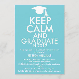 Keep Calm Graduation Invitation