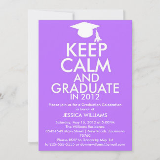 Keep Calm Graduation Invitation