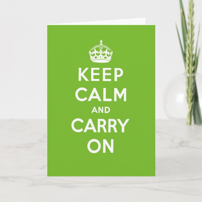 Keep Calm Greeting Card (Front)