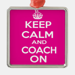 Keep Calm Gymnastics Coach Gift Metal Tree Decoration