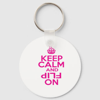 Keep Calm Gymnastics Design Key Ring