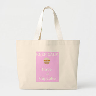 Keep Calm - Have a Cupcake Large Tote Bag