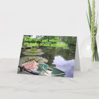 Keep calm, humerous card