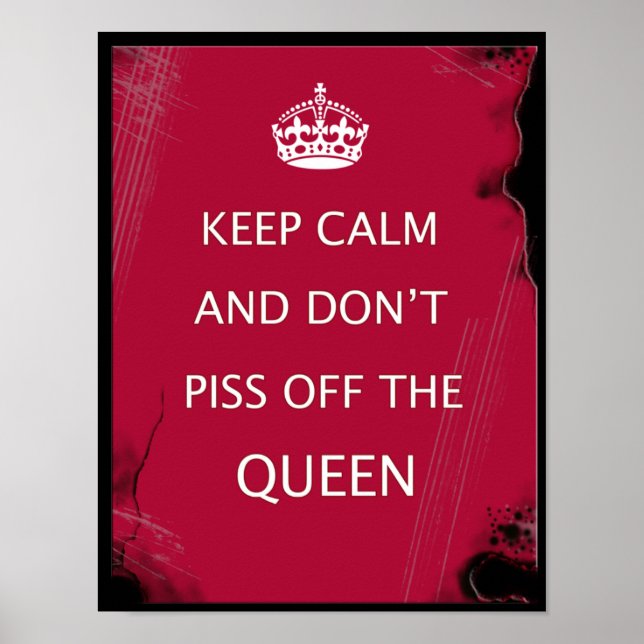 keep calm humour poster (Front)