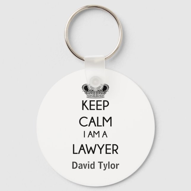 Keep Calm, I am a Lawyer Key Ring (Front)