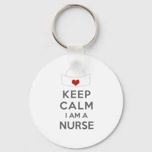 Keep Calm I am a Nurse Key Ring