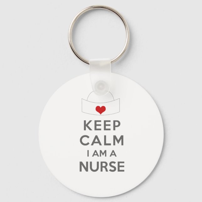 Keep Calm I am a Nurse Key Ring (Front)