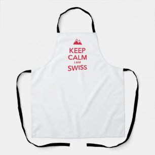 KEEP CALM I AM SWISS APRON
