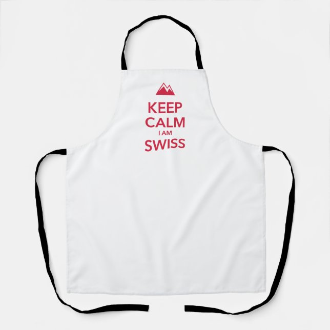 KEEP CALM I AM SWISS APRON (Front)