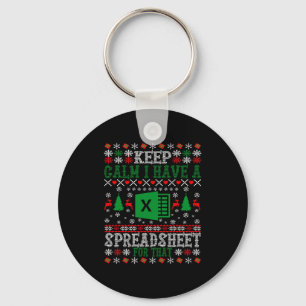 Keep Calm I Have A Spreadsheet For That Christmas Key Ring