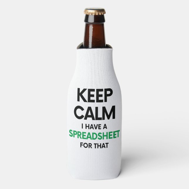 Keep calm I have a spreadsheet for that - Excel Bottle Cooler (Bottle Front)