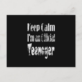 Keep calm I' now an official teenager Postcard