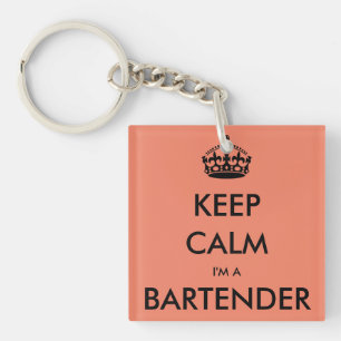 KEEP CALM I'M A BARTENDER (Mixologist) Key Ring