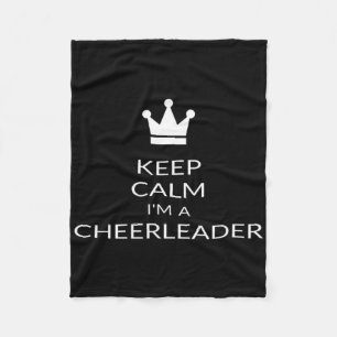 Keep Calm I'm A Cheerleader Funny Cheerleading Slo Fleece Blanket