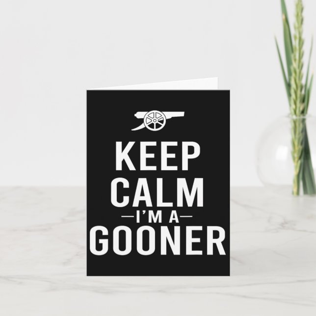 Keep Calm I'm A Gooner Jersey  Card (Front)