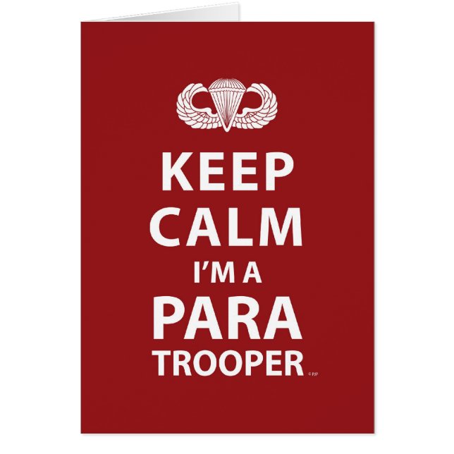 Keep Calm I'm A Paratrooper (Front)