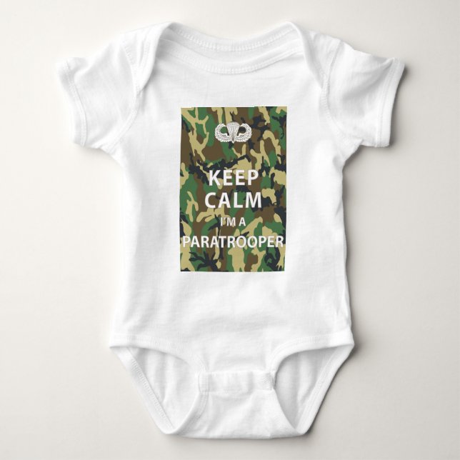 Keep Calm - I'm a Paratrooper Baby Bodysuit (Front)
