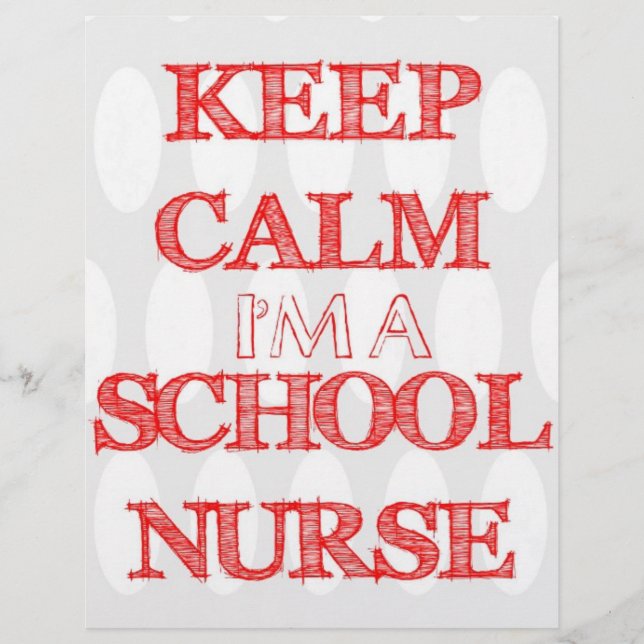 keep calm i'm a school nurse office flyer (Front)