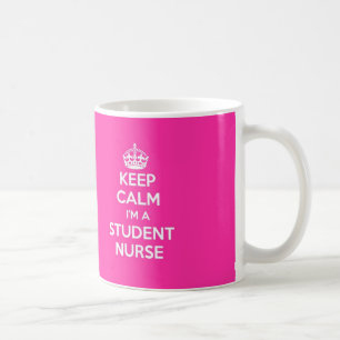 KEEP CALM I'M A STUDENT NURSE PINK NURSING GIFT COFFEE MUG