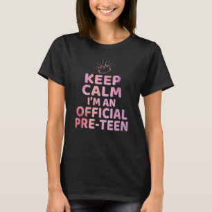 Keep Calm I'm An Official Preteen 12th Birthday 12 T-Shirt