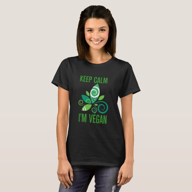 Keep calm i'm vegan T-Shirt (Front Full)