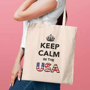 Keep Calm in the USA (Black).png Tote Bag