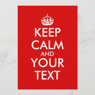 Keep Calm Invitations Template Add Text Colour Inf