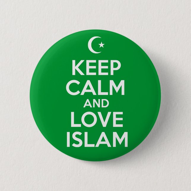 Keep Calm Islamic 6 Cm Round Badge (Front)