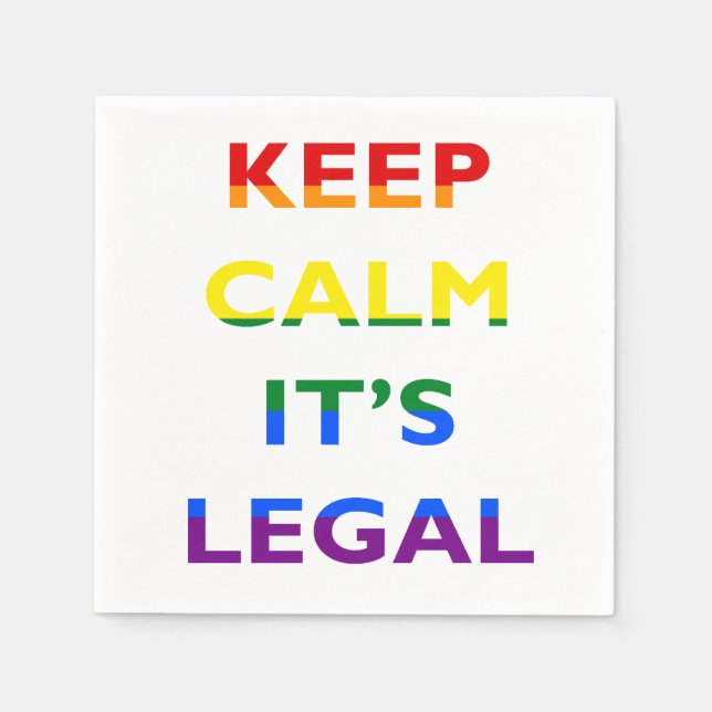 Keep Calm It’s Legal Support LGBT Napkins (Front)