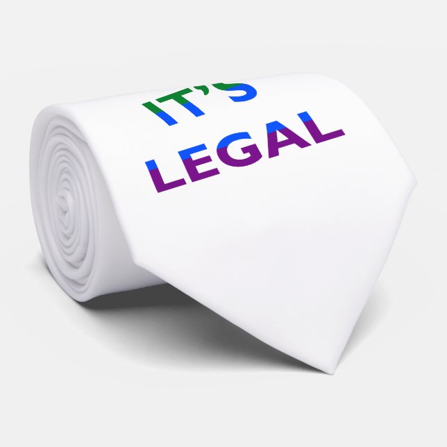 Keep Calm It’s Legal Support LGBT Tie (Rolled)