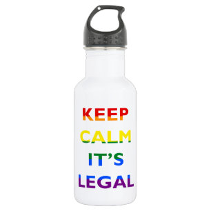 Keep Calm It’s Legal Support LGBT Water Bottle
