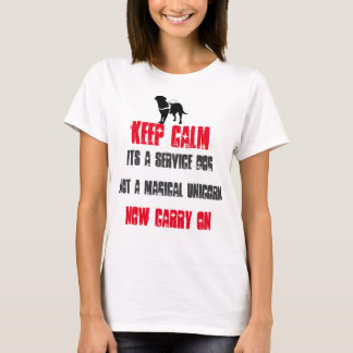 Keep Calm Its A Service Dog T-Shirt