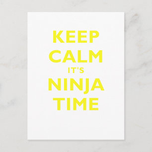 Keep Calm its Ninja Time Postcard