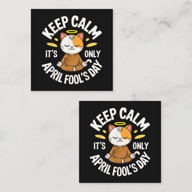 Keep Calm it's only April Fool's Day Card (Front/Back)