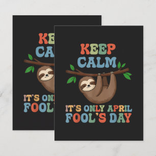 keep calm it's only April fool's day Card