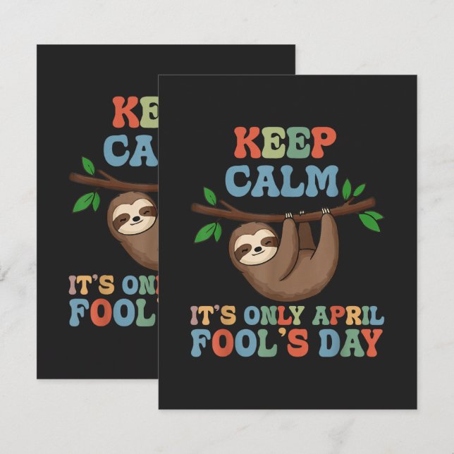 keep calm it's only April fool's day Card (Front/Back)
