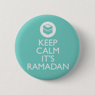 keep calm its ramadan-turquoise 6 cm round badge