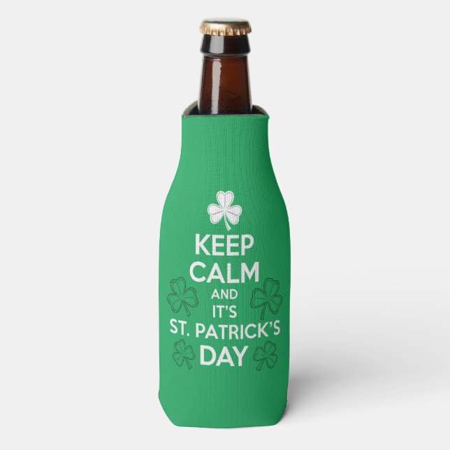 Keep Calm It's St Patricks Day Irish  Bottle Cooler (Bottle Front)