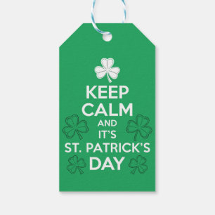 Keep Calm It's St Patricks Day Irish  Gift Tags